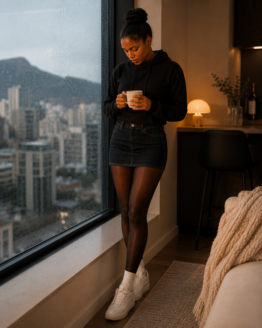Veloura™ Essential Black Hoodie