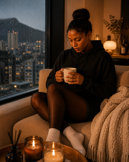 Veloura™ Essential Black Hoodie