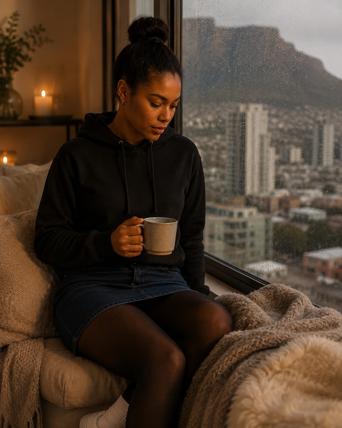 Veloura™ Dark Denim Mini Skirt